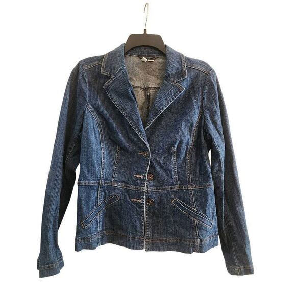 St Johns Bay stretch denim jacket size small - Picture 1 of 7